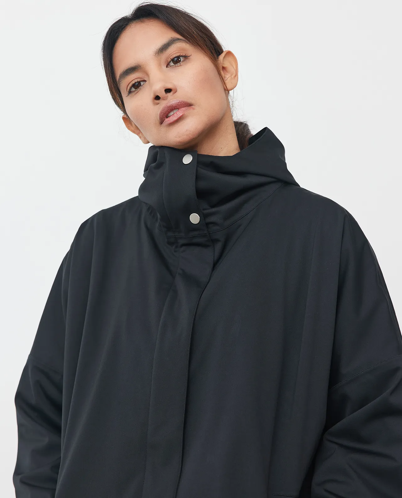 Shop Waterproof Tour Black Coat - Raincoat for Women Online | Protected Species