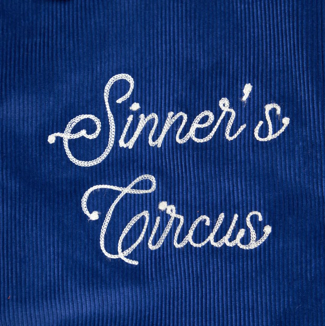 SINNER'S CIRCUS CORDUROY EMBROIDERY JACKET - BLUE