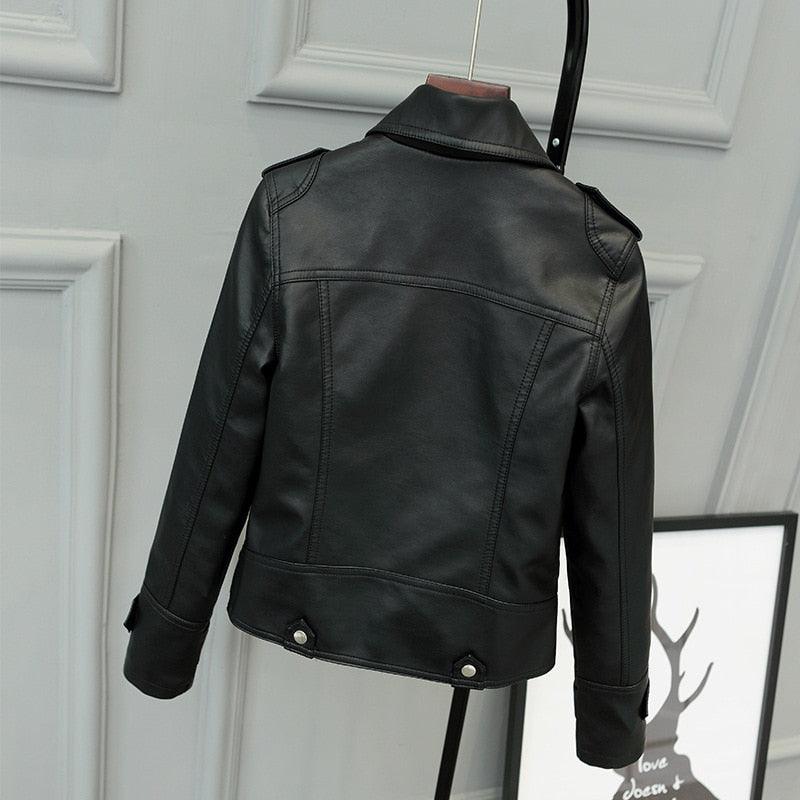 Sleek and Stylish: Slim PU Leather Jacket for Women - Perfect for the Motorcycle Enthusiast