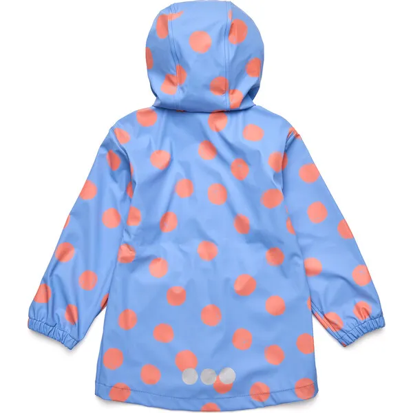 Snapper Rock Cornflower Polka Dot Recycled Waterproof Raincoat