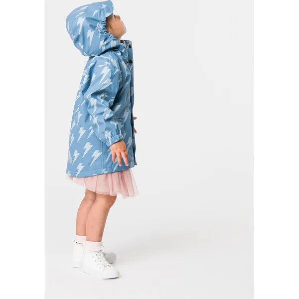 Snapper Rock Recycled Waterproof Raincoat, Lightning Bolt