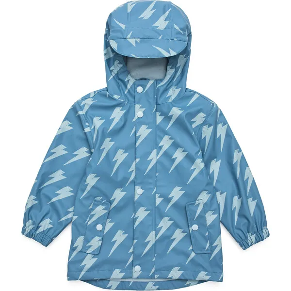 Snapper Rock Recycled Waterproof Raincoat, Lightning Bolt