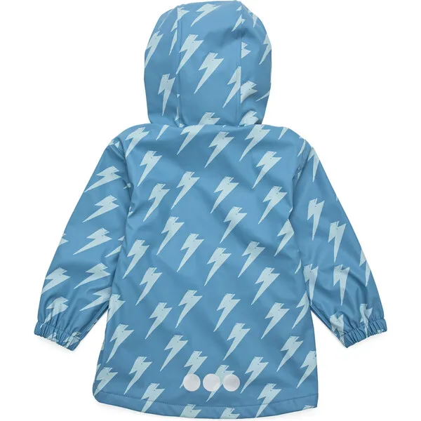 Snapper Rock Recycled Waterproof Raincoat, Lightning Bolt