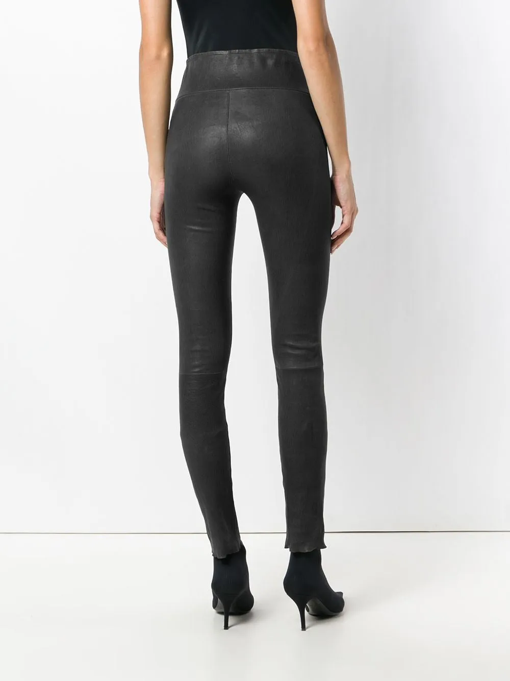 SPRWMN Black Leather Ankle Legging