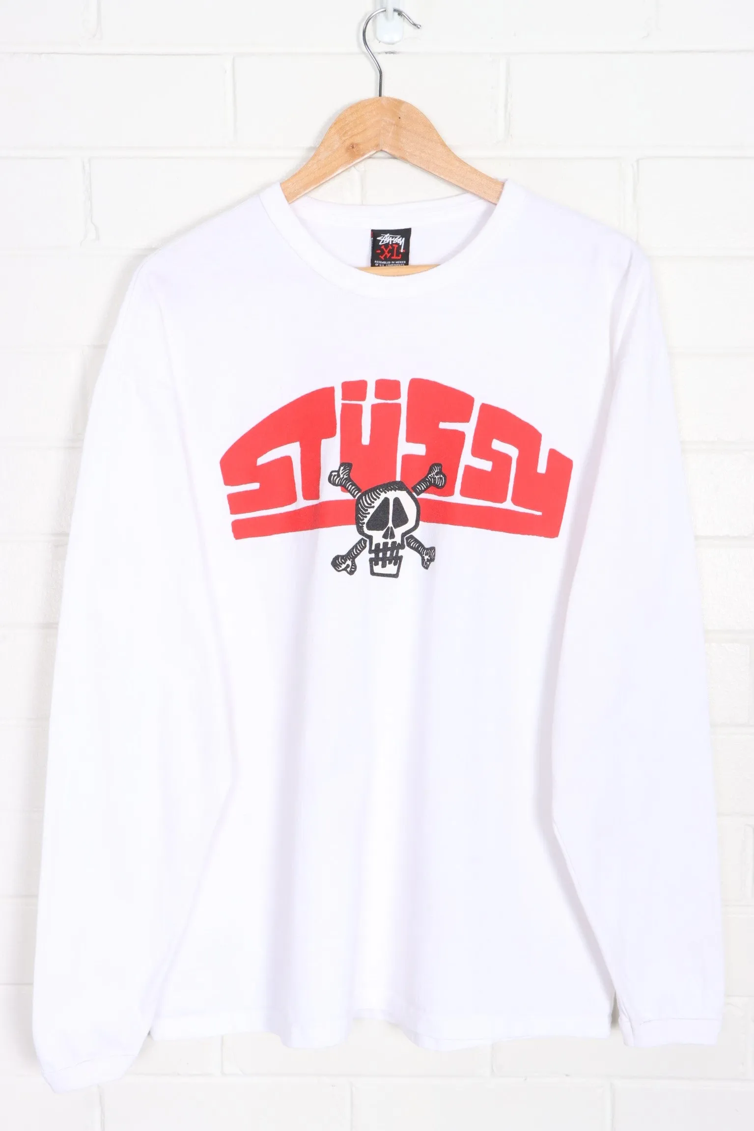 STUSSY Crossbones Skull Long Sleeve T-Shirt (XL)