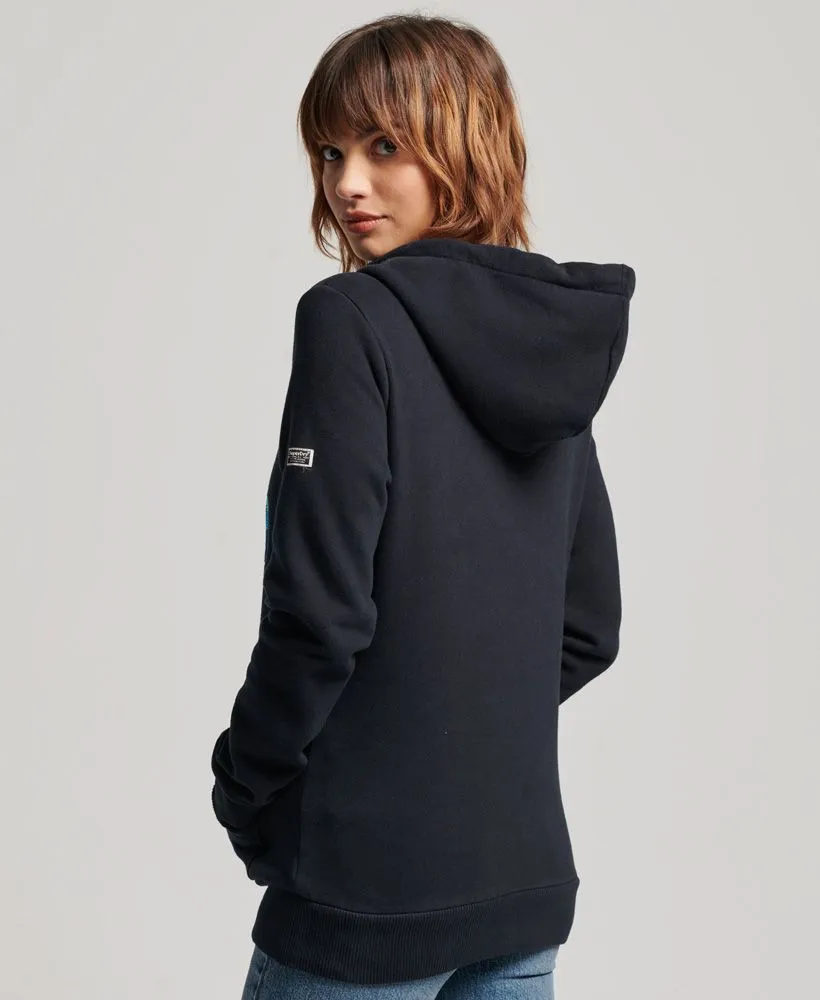 Superdry Womens Fantaisie Hooded Sweatshirts Eclipse Navy