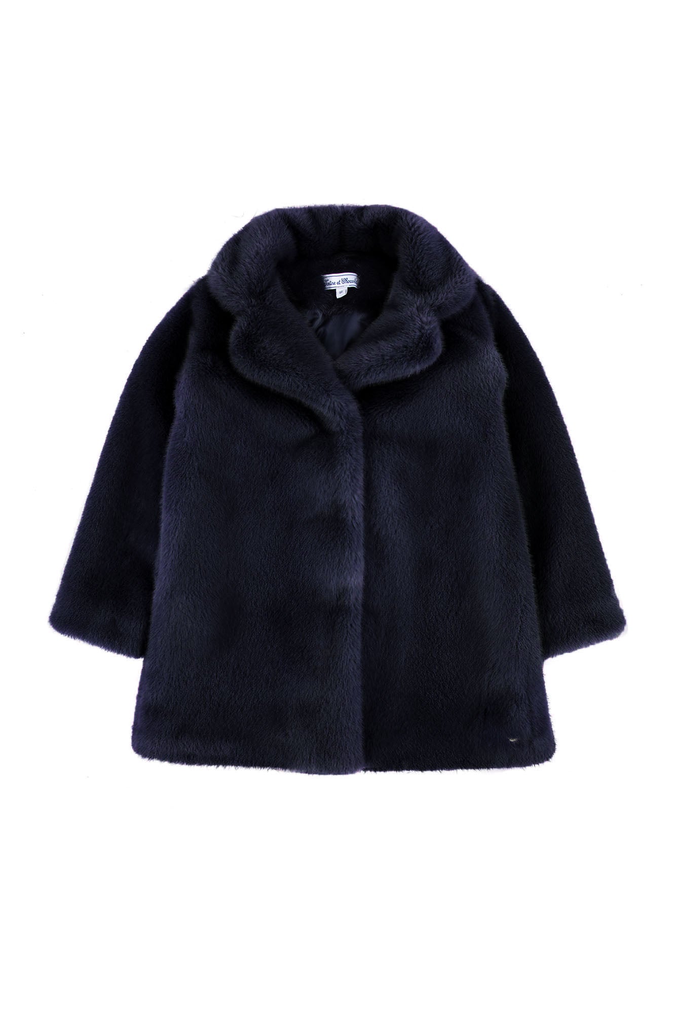 Tartine Hidden Button Faux Fur Coat