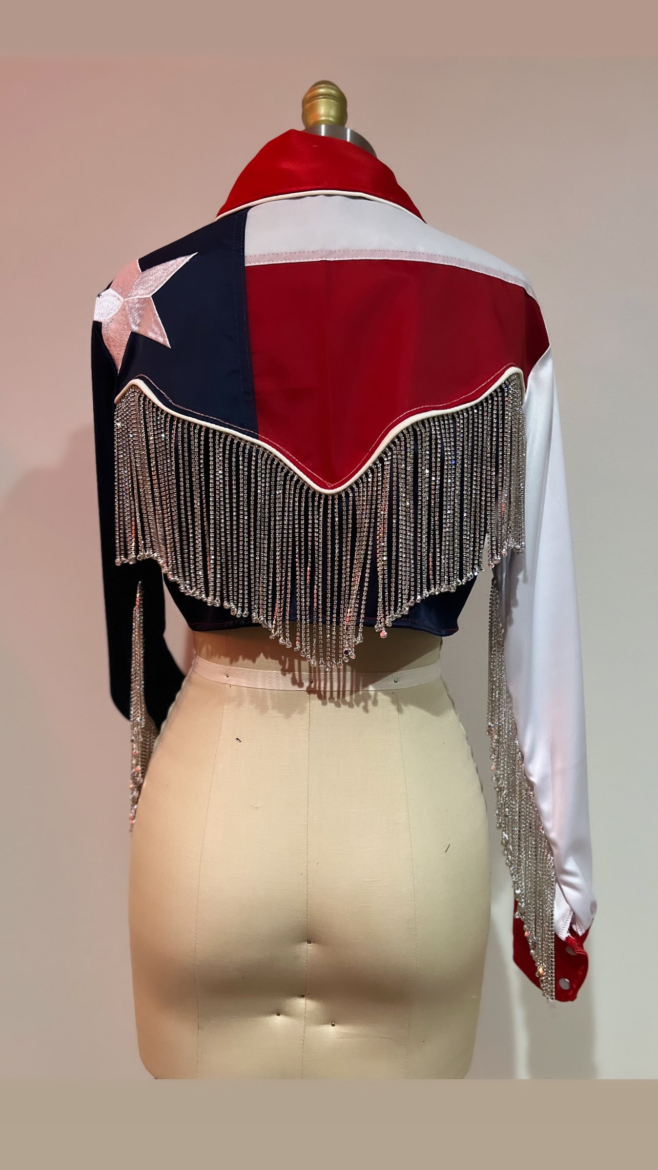 The Lone Star Pearl Snap Jacket - Cropped, Texas Flag