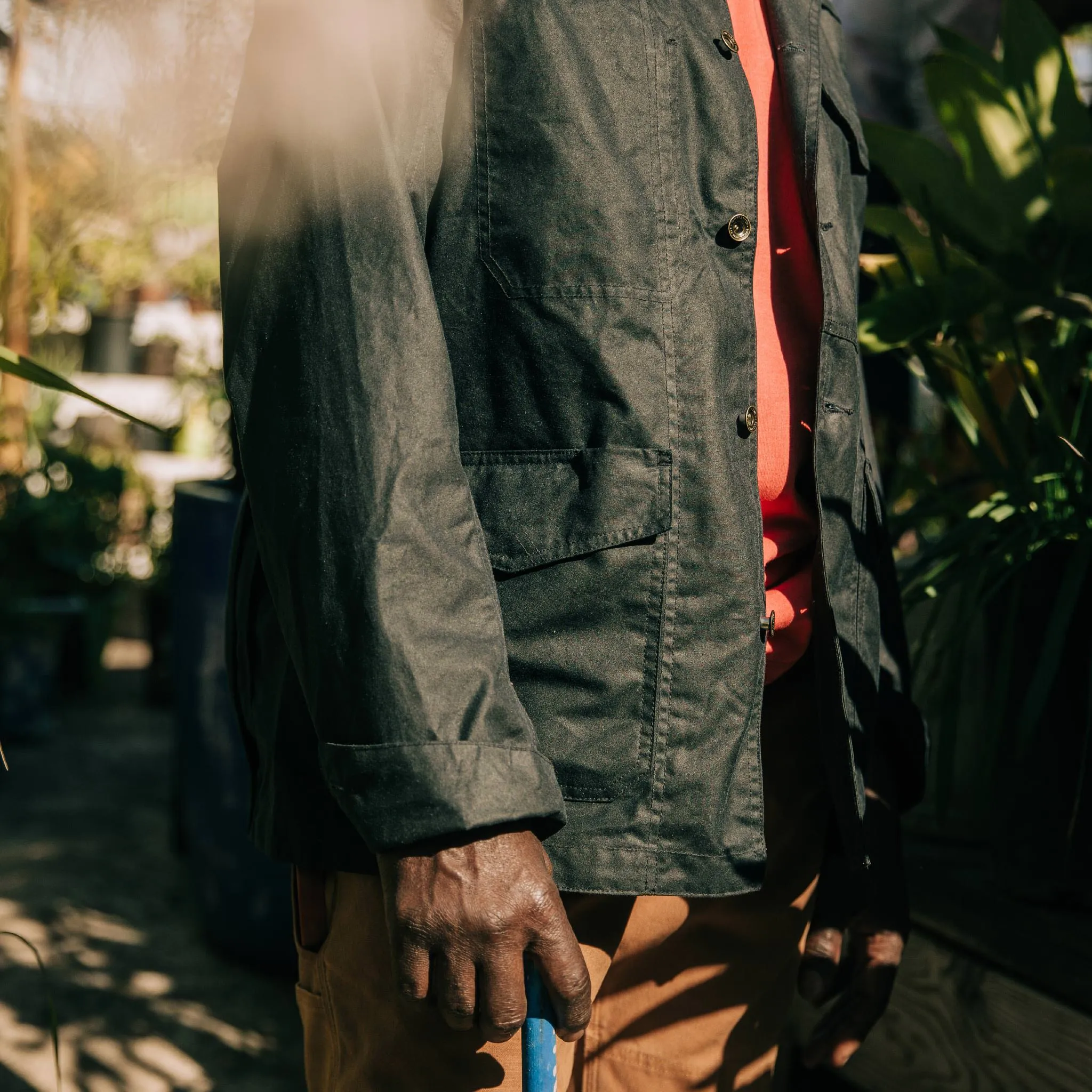 The Task Jacket in Waxed Navy