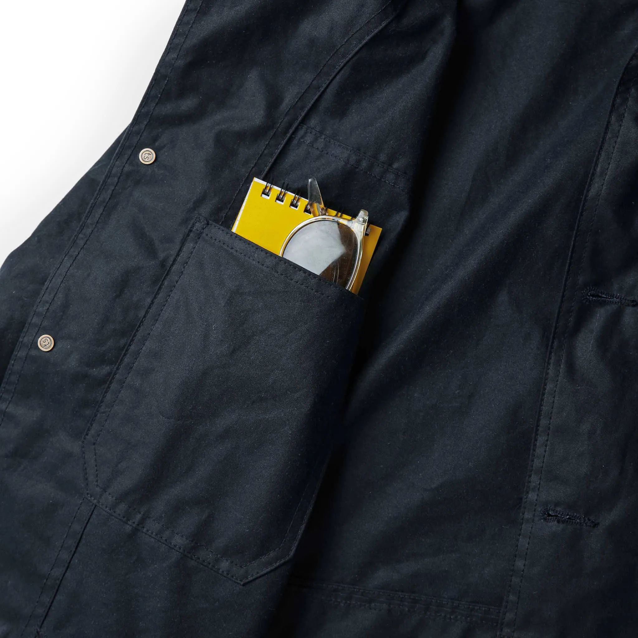 The Task Jacket in Waxed Navy