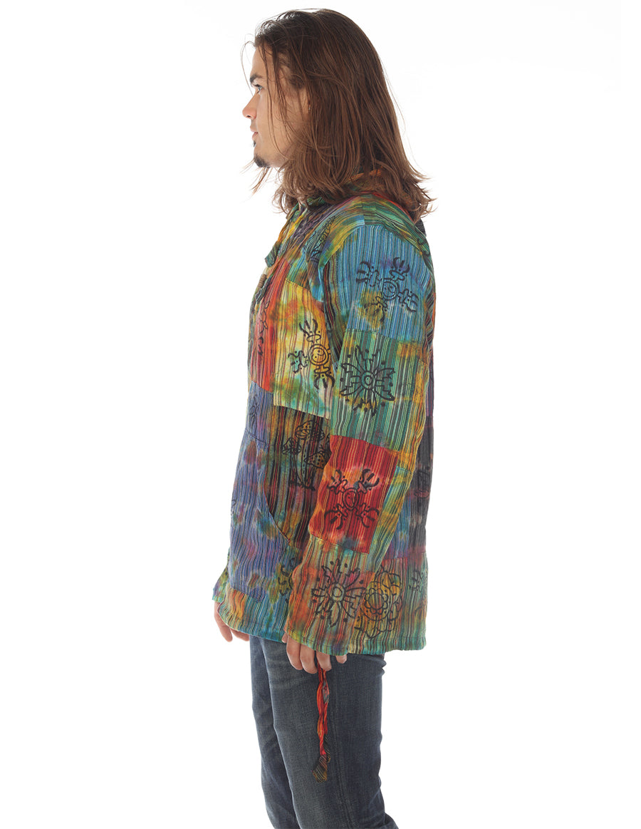 Tie Dye Khaddar Patch Unisex Hoodie