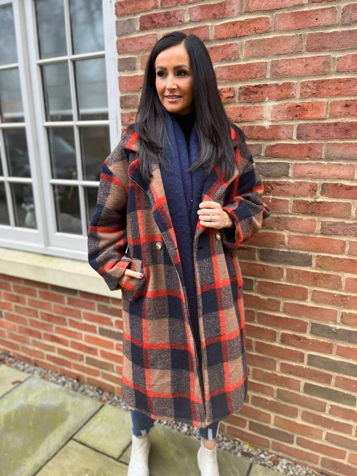 Two Button Checked Coat Bridget