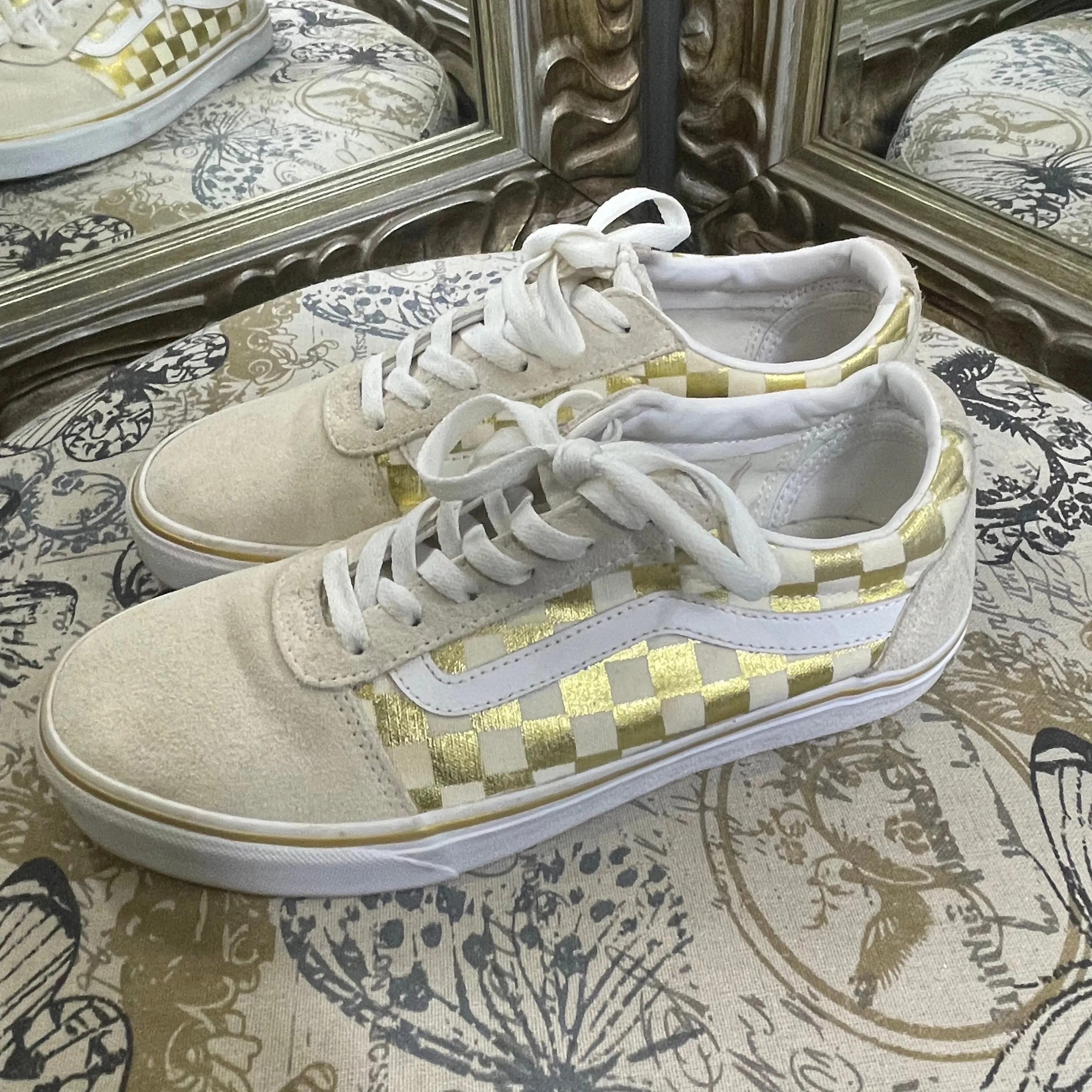 Vans Checkered Metallic Shoes - Size 9