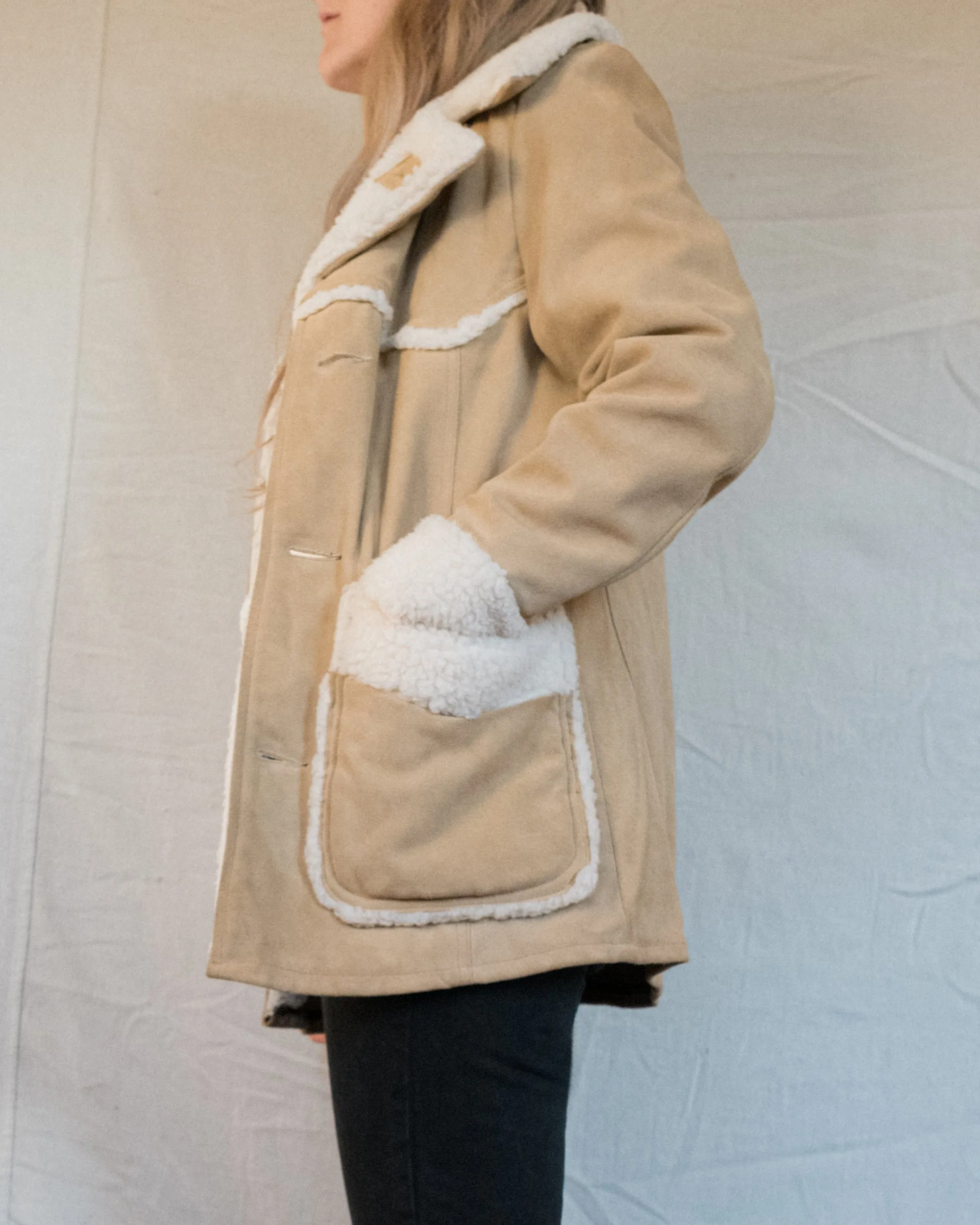 Vintage Suede + Shearling Jacket (XS/S)