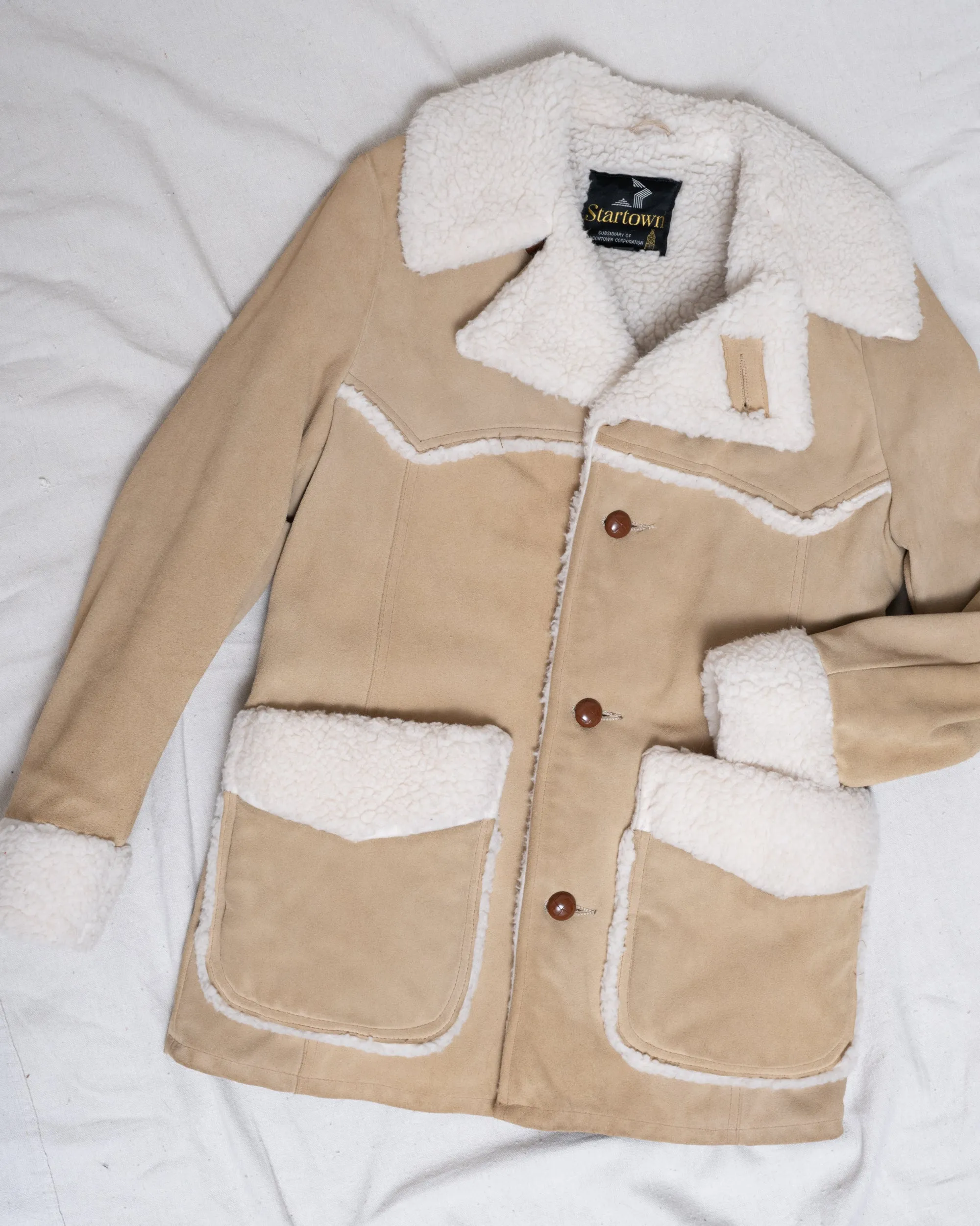 Vintage Suede + Shearling Jacket (XS/S)