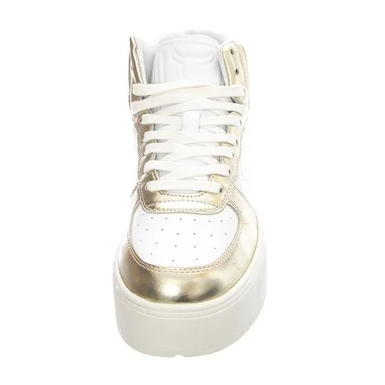 Windsor Smith Womens Thrive White + Light Gold Metallic Shoes